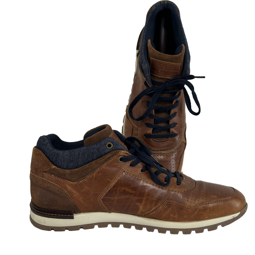 Creative Oasis Leather Shoes Mens Size 13 Brown Hansyl Mid Top Boot Lace Up